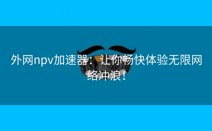 外网npv加速器：让你畅快体验无限网络冲浪！