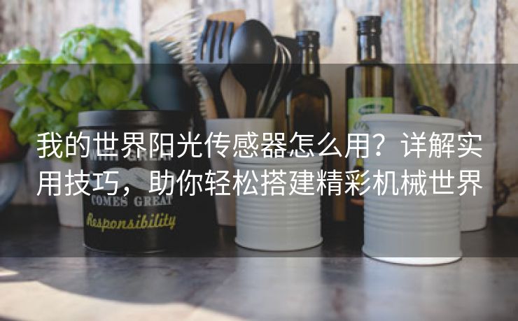 我的世界阳光传感器怎么用？详解实用技巧，助你轻松搭建精彩机械世界