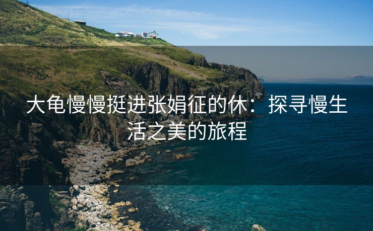 大龟慢慢挺进张娟征的休：探寻慢生活之美的旅程