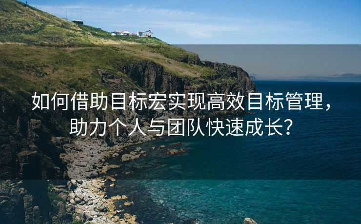 如何借助目标宏实现高效目标管理，助力个人与团队快速成长？