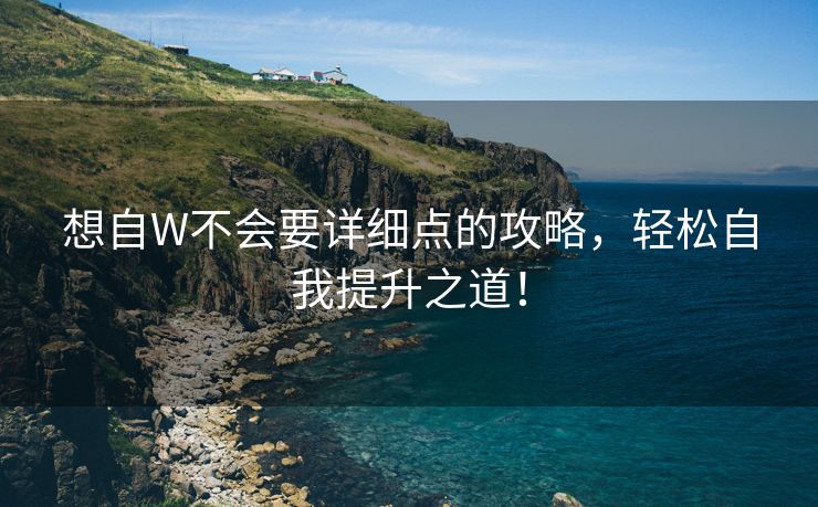 想自W不会要详细点的攻略，轻松自我提升之道！