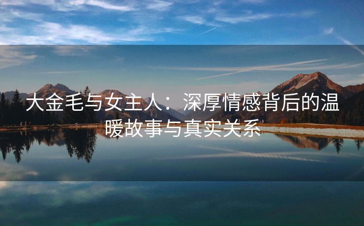 大金毛与女主人：深厚情感背后的温暖故事与真实关系