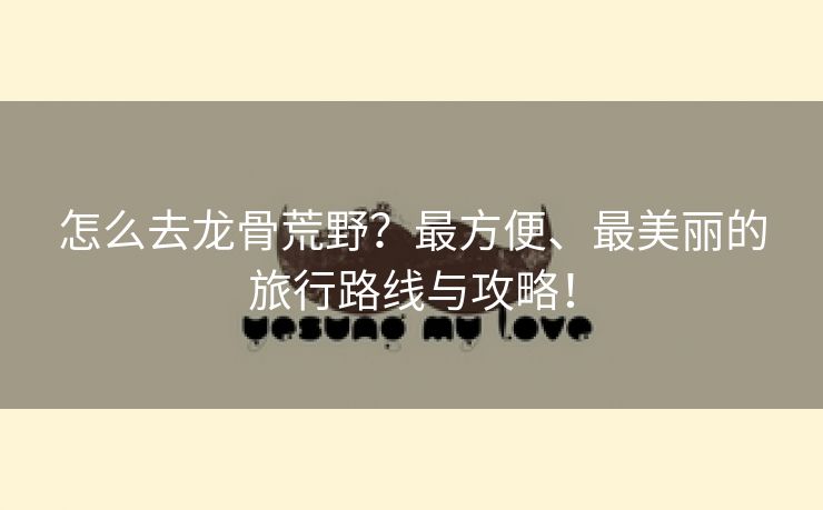 怎么去龙骨荒野？最方便、最美丽的旅行路线与攻略！