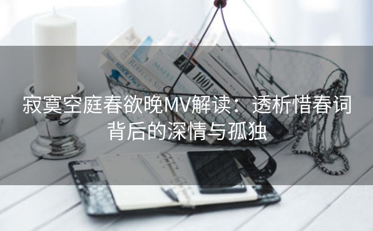 寂寞空庭春欲晚MV解读：透析惜春词背后的深情与孤独