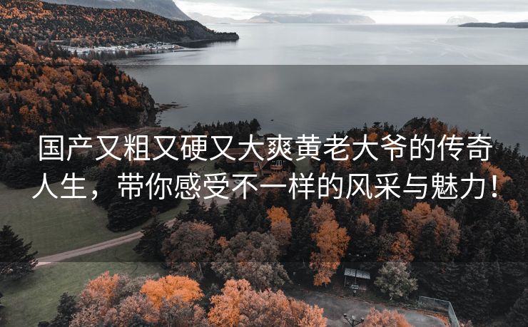 国产又粗又硬又大爽黄老大爷的传奇人生，带你感受不一样的风采与魅力！