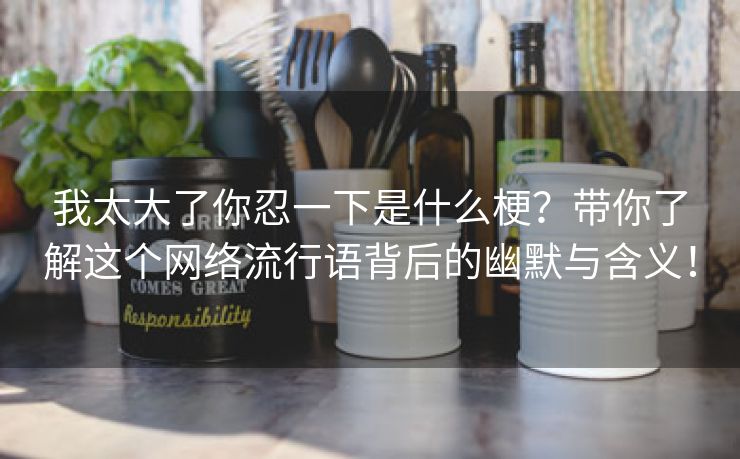 我太大了你忍一下是什么梗？带你了解这个网络流行语背后的幽默与含义！