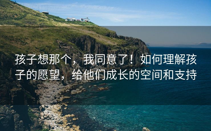孩子想那个，我同意了！如何理解孩子的愿望，给他们成长的空间和支持