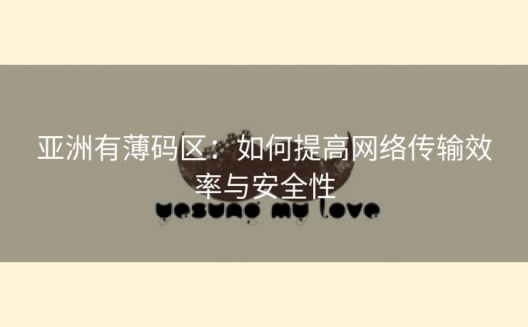 亚洲有薄码区：如何提高网络传输效率与安全性