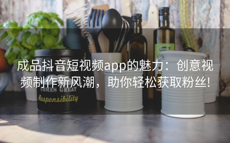 成品抖音短视频app的魅力：创意视频制作新风潮，助你轻松获取粉丝!