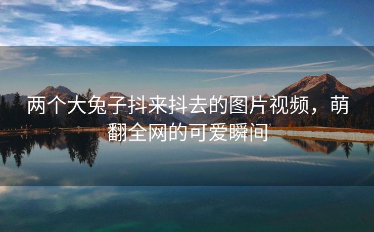 两个大兔子抖来抖去的图片视频，萌翻全网的可爱瞬间