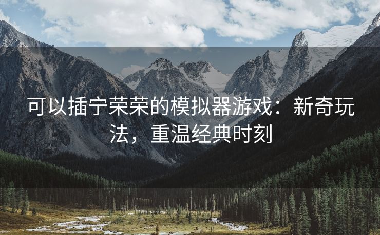 可以插宁荣荣的模拟器游戏：新奇玩法，重温经典时刻