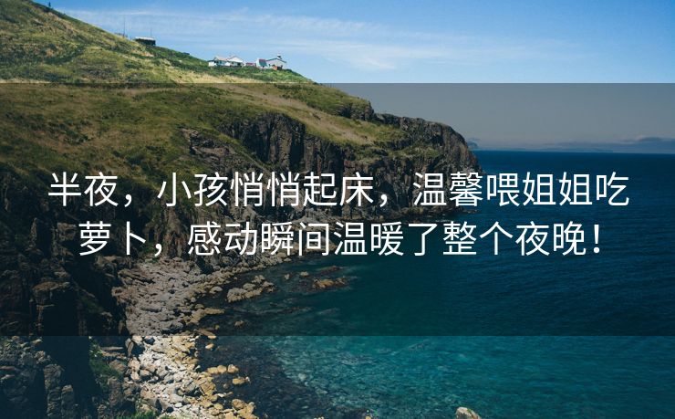 半夜，小孩悄悄起床，温馨喂姐姐吃萝卜，感动瞬间温暖了整个夜晚！