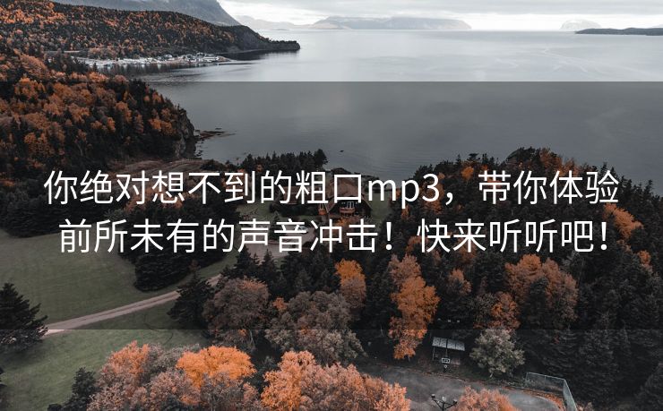 你绝对想不到的粗口mp3，带你体验前所未有的声音冲击！快来听听吧！