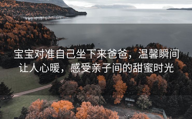 宝宝对准自己坐下来爸爸，温馨瞬间让人心暖，感受亲子间的甜蜜时光