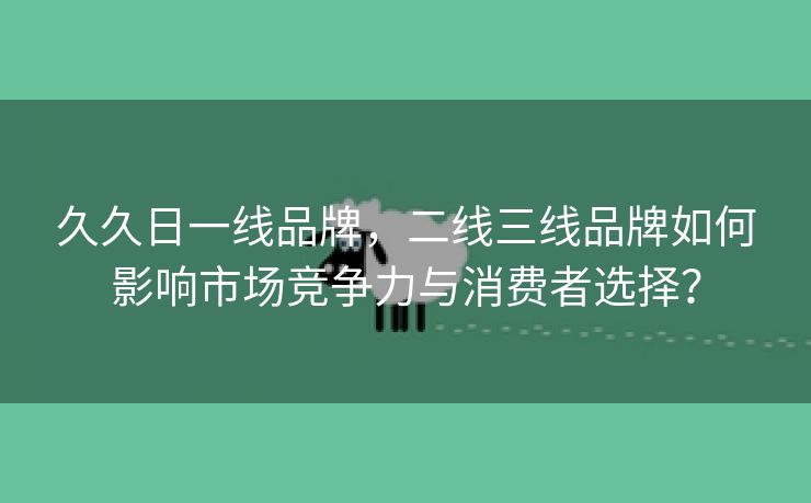 久久日一线品牌，二线三线品牌如何影响市场竞争力与消费者选择？
