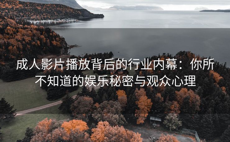 成人影片播放背后的行业内幕：你所不知道的娱乐秘密与观众心理