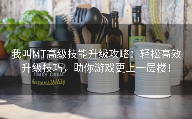 我叫MT高级技能升级攻略：轻松高效升级技巧，助你游戏更上一层楼！
