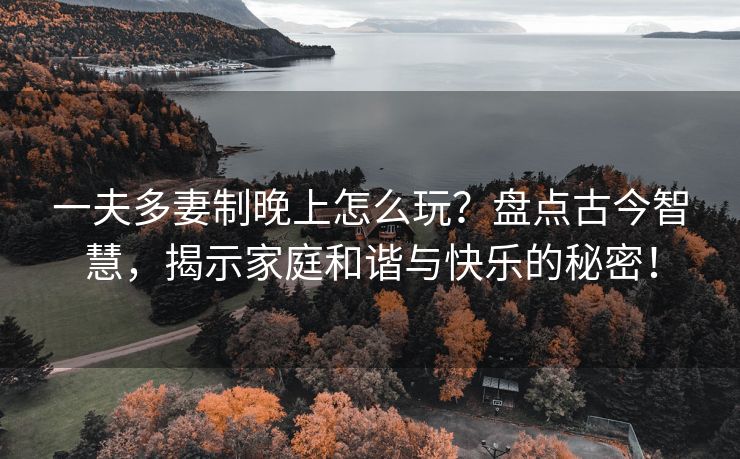 一夫多妻制晚上怎么玩？盘点古今智慧，揭示家庭和谐与快乐的秘密！