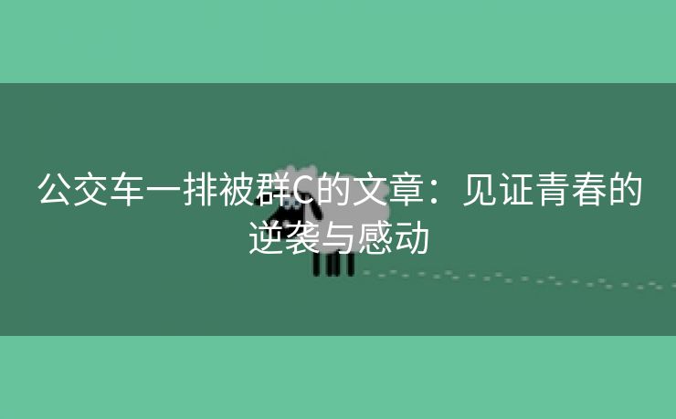 公交车一排被群C的文章：见证青春的逆袭与感动